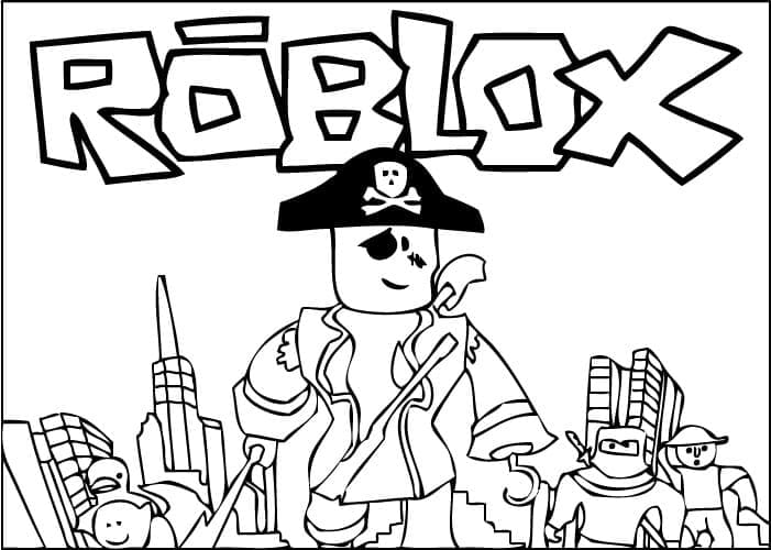 Coloriage Roblox Pirate