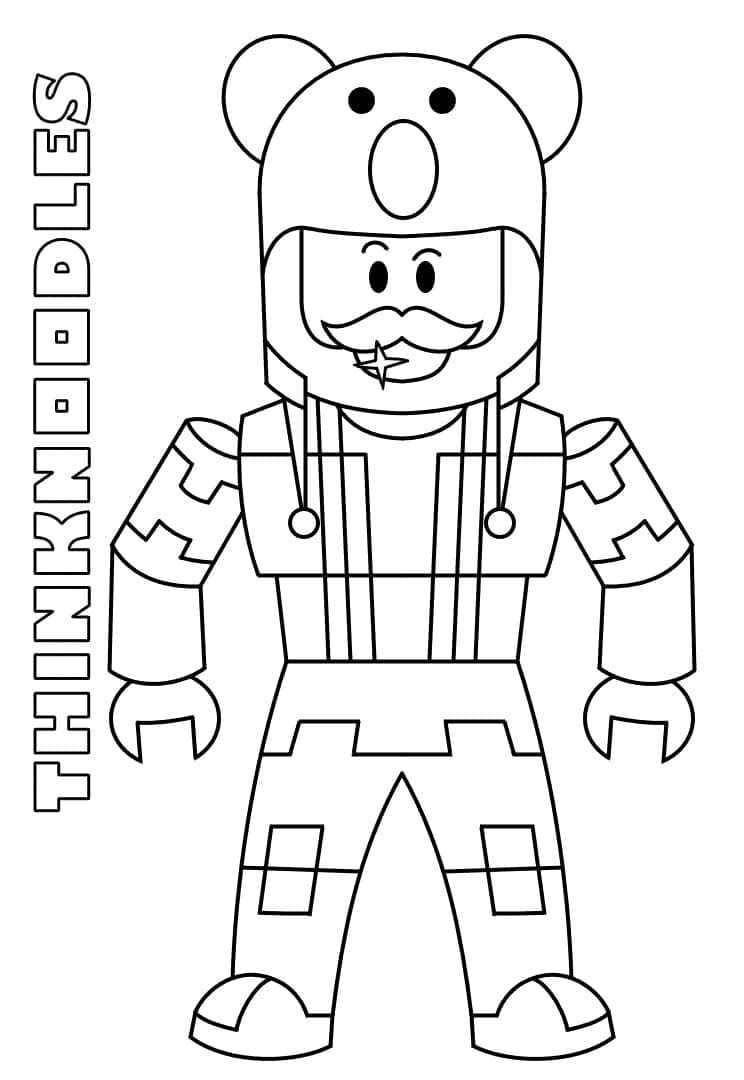Roblox Thinknoodles coloring page