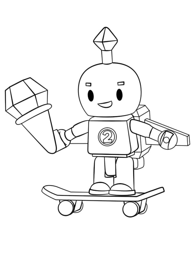 Robot Roblox Mignon coloring page