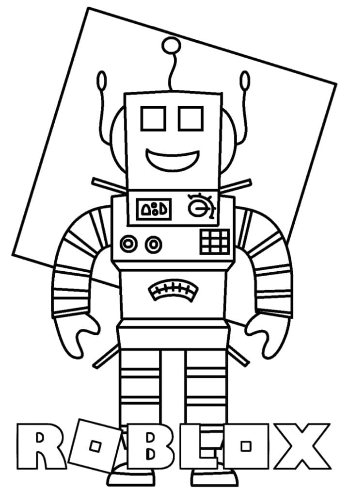 Robot Roblox coloring page