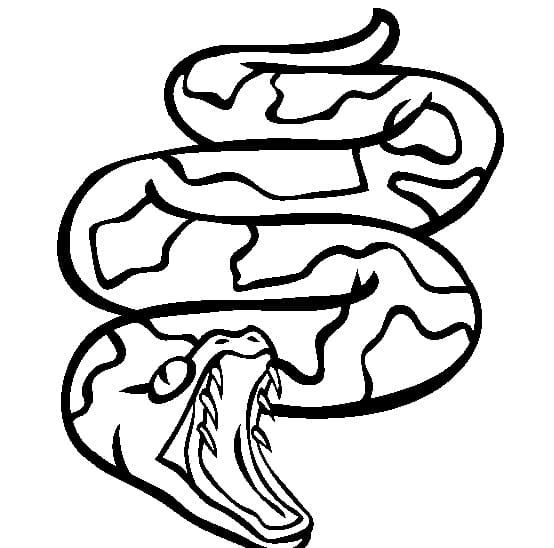 Serpent Affamé coloring page