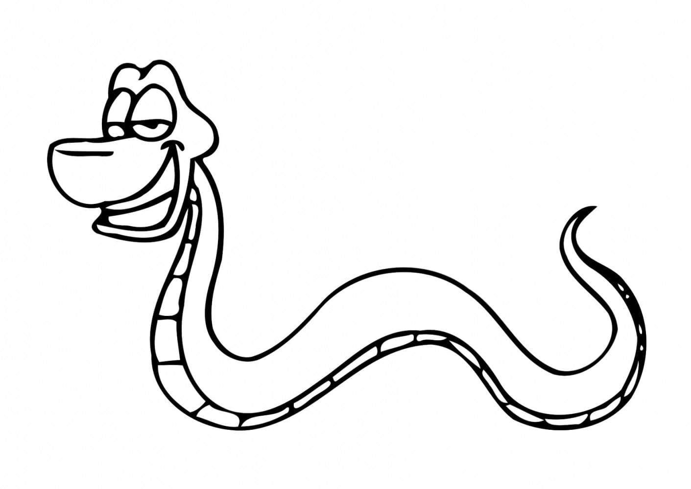 Coloriage Serpent Drôle