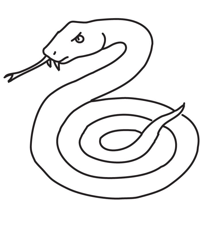 Serpent Facile coloring page