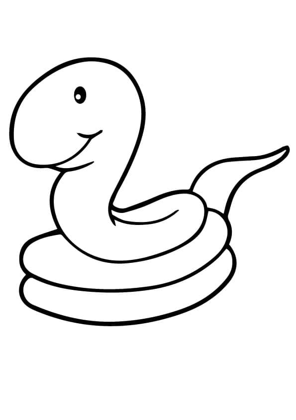 Serpent Mignon Pour Les Enfants coloring page