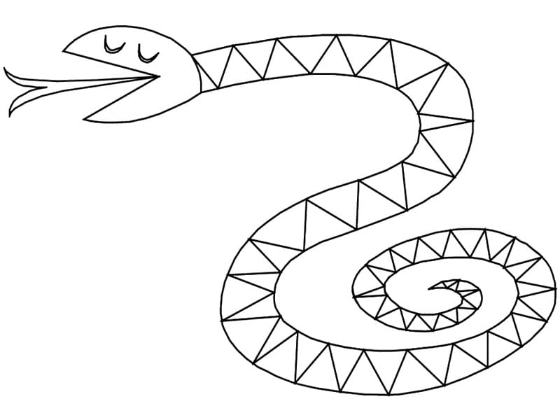 Coloriage Serpent Simple