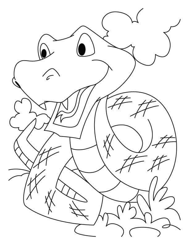 Serpent Souriant coloring page
