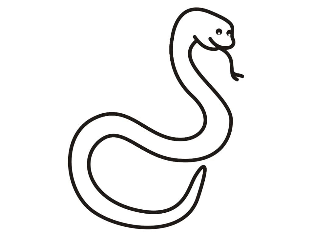 Coloriage Serpent Très Simple