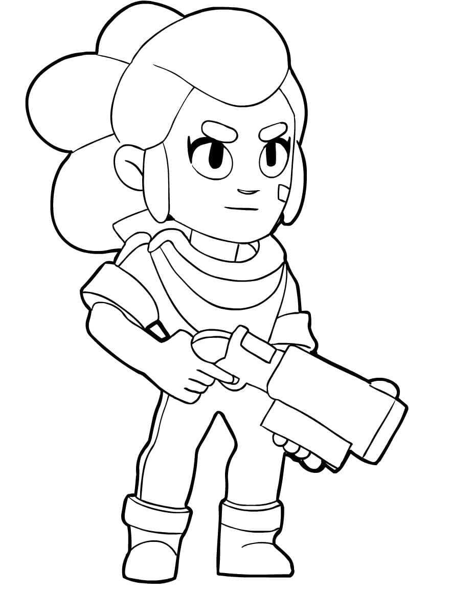 Coloriage Shelly de Brawl Stars