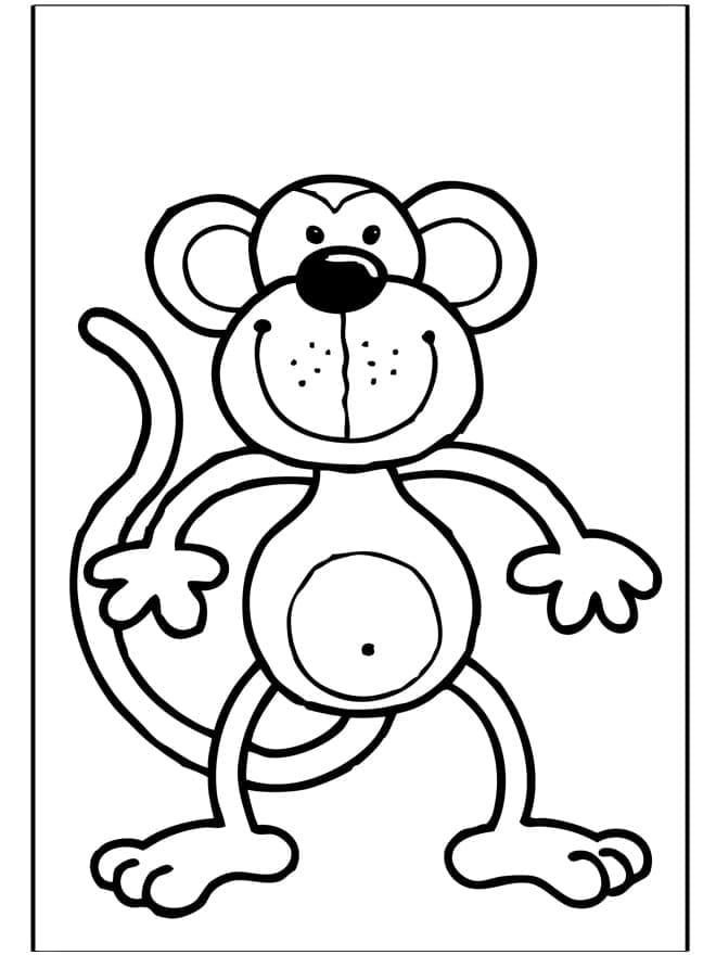Singe Souriant coloring page