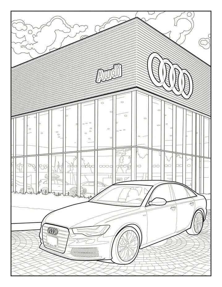 Super Voiture Audi coloring page