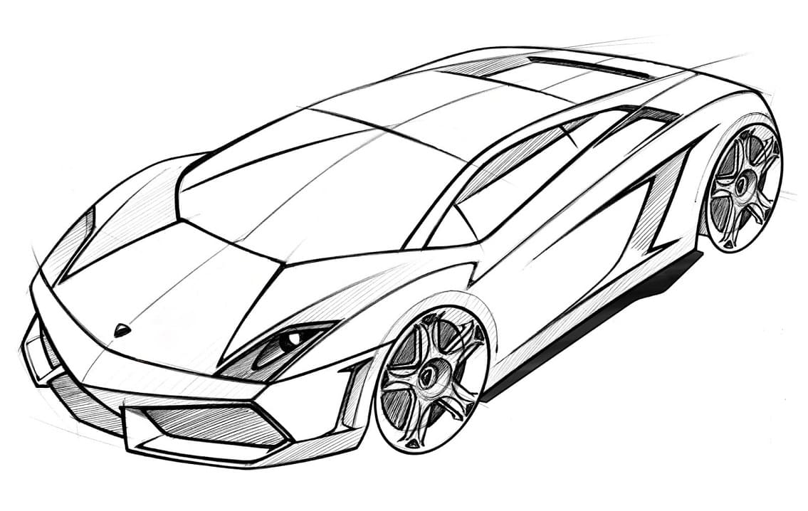 Coloriage Superbe Lamborghini