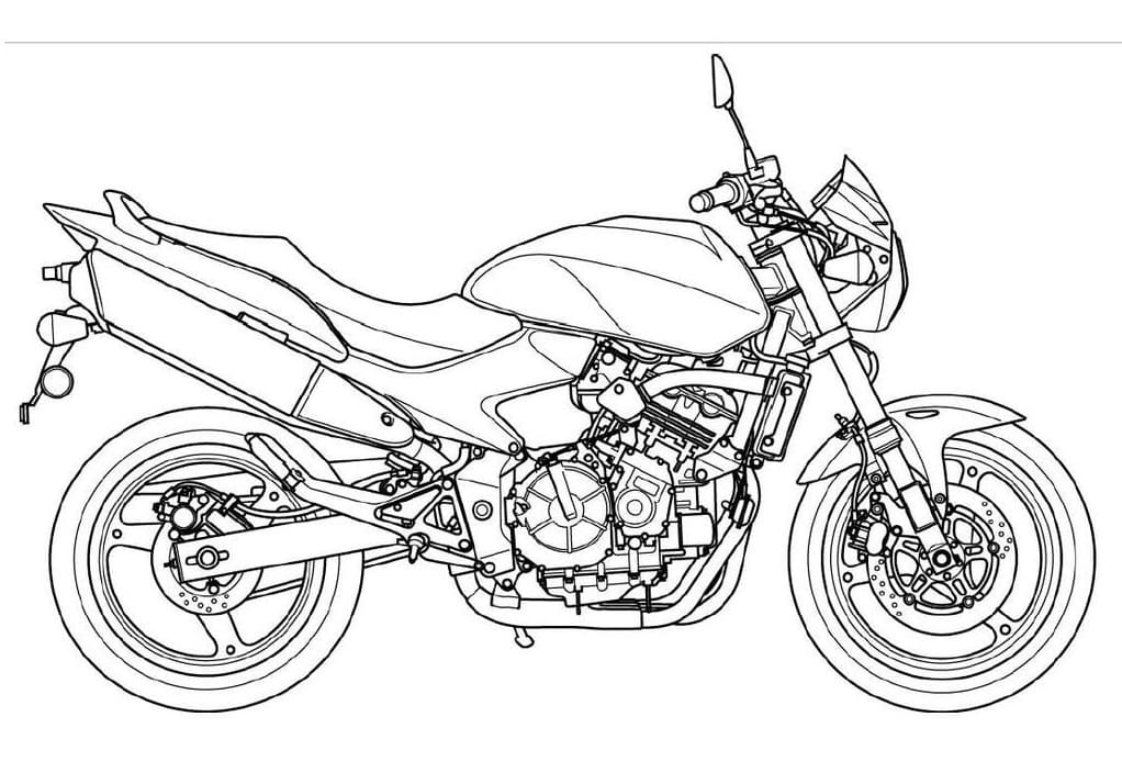 Superbe Moto coloring page