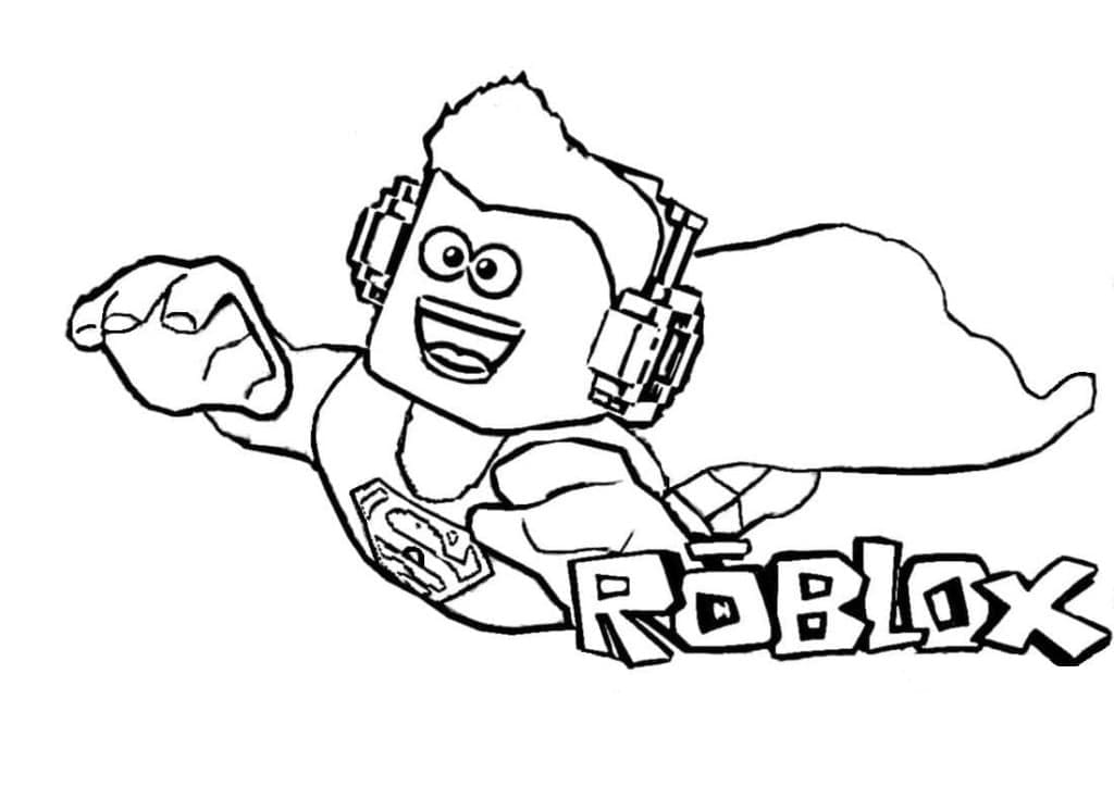 Superman Roblox coloring page