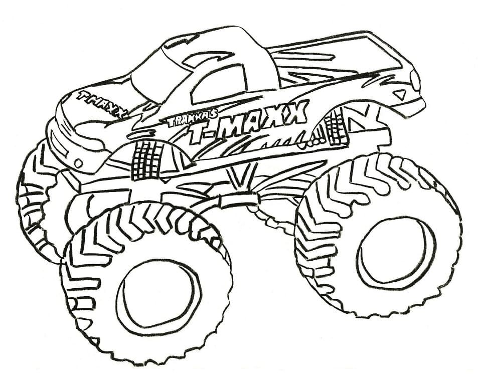 T-Maxx Monster Truck coloring page