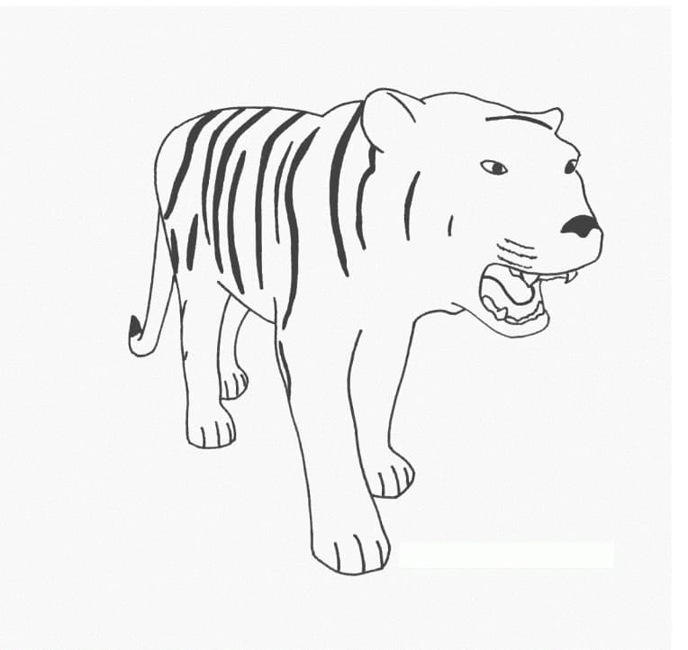 Tigre 1 coloring page