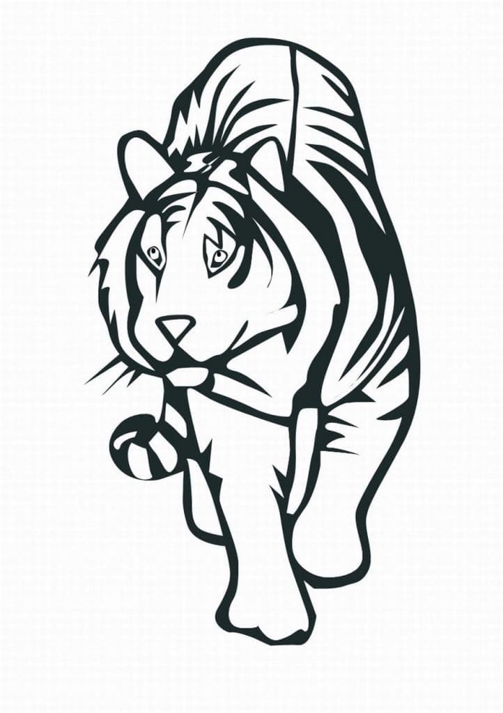 Coloriage Tigre 2