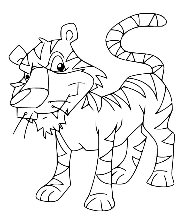 Tigre Drôle coloring page