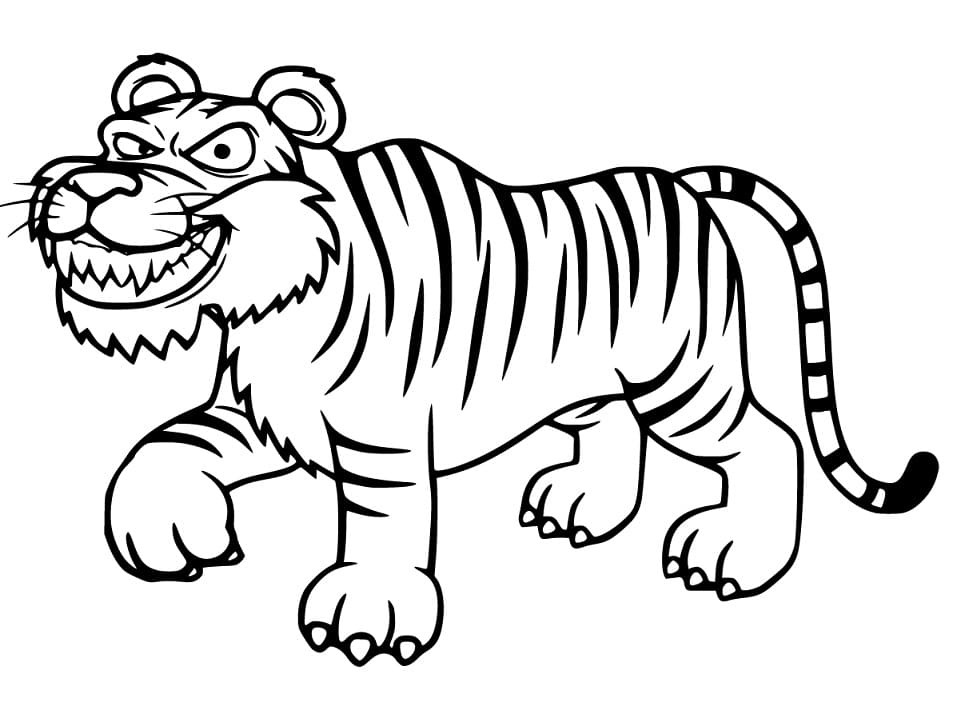 Tigre Maléfique coloring page
