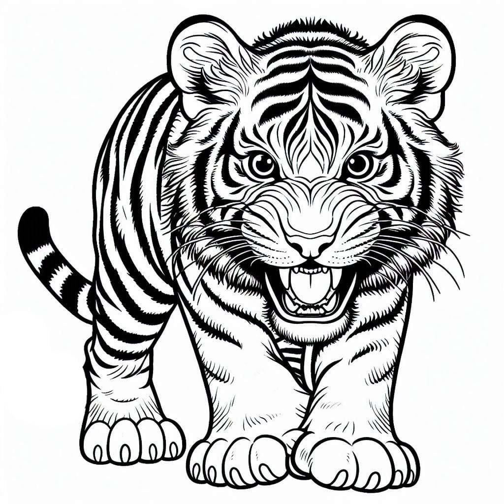 Tigre Pour Enfant coloring page