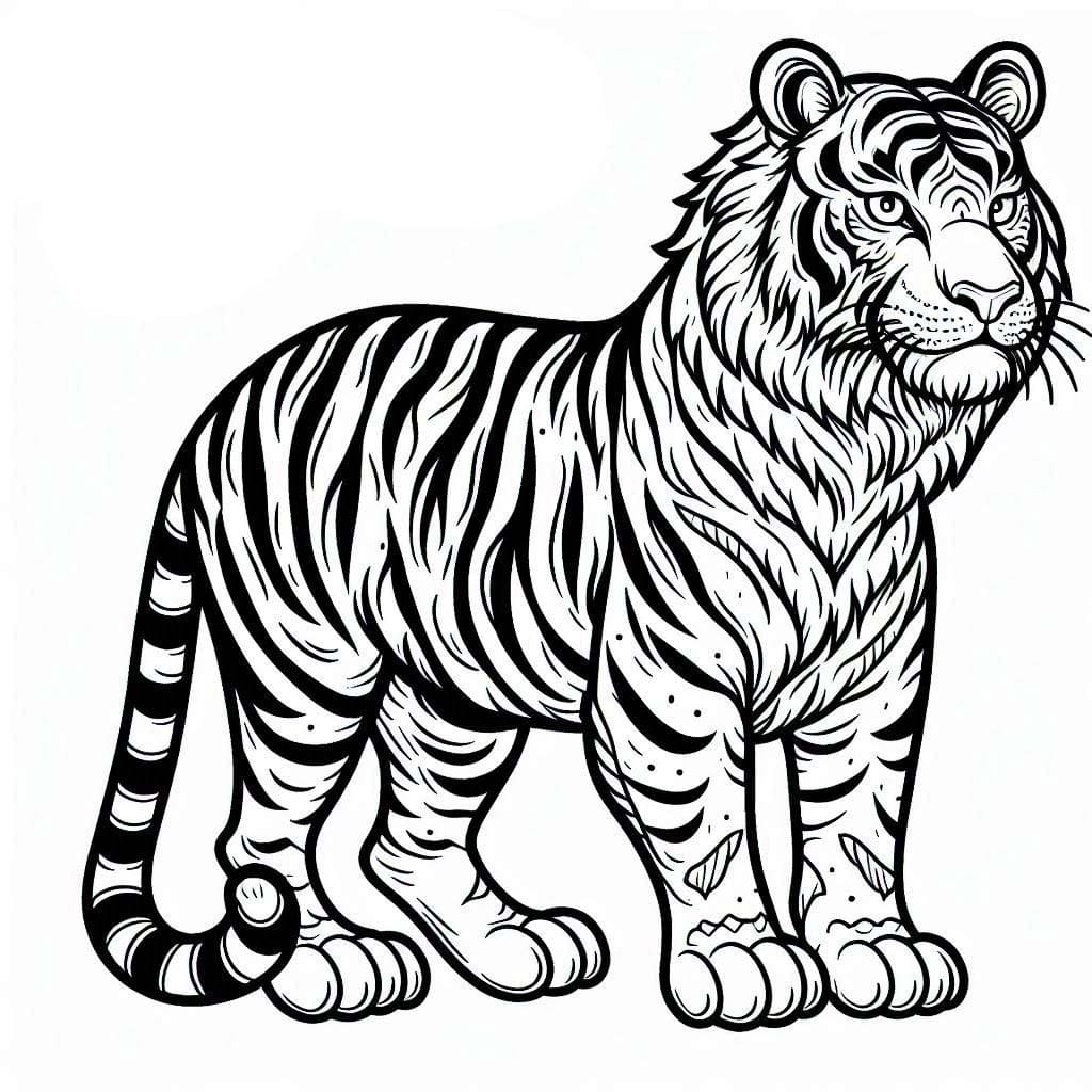 Tigre Pour les Enfants de 3 An coloring page