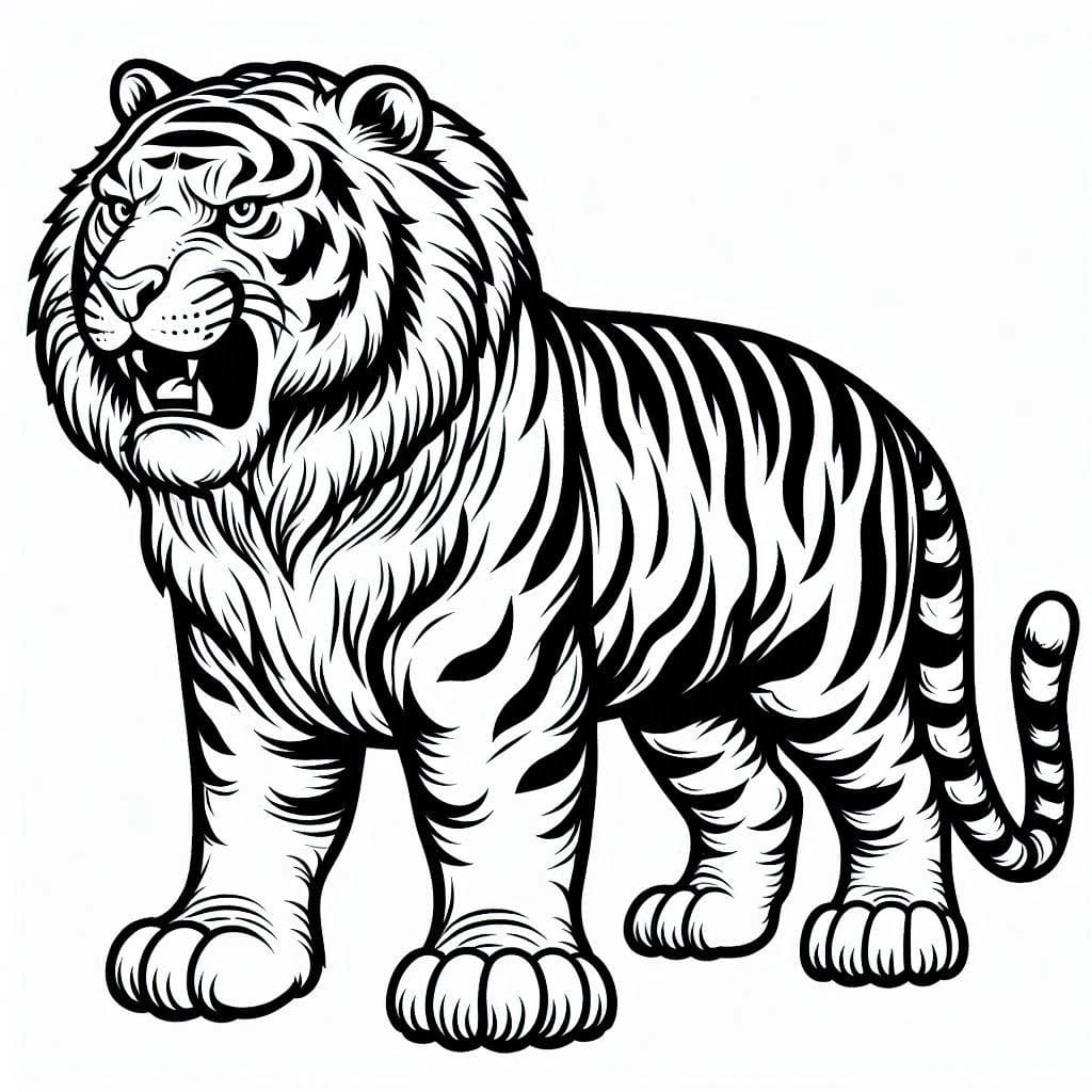 Tigre Pour les Enfants de 4 An coloring page