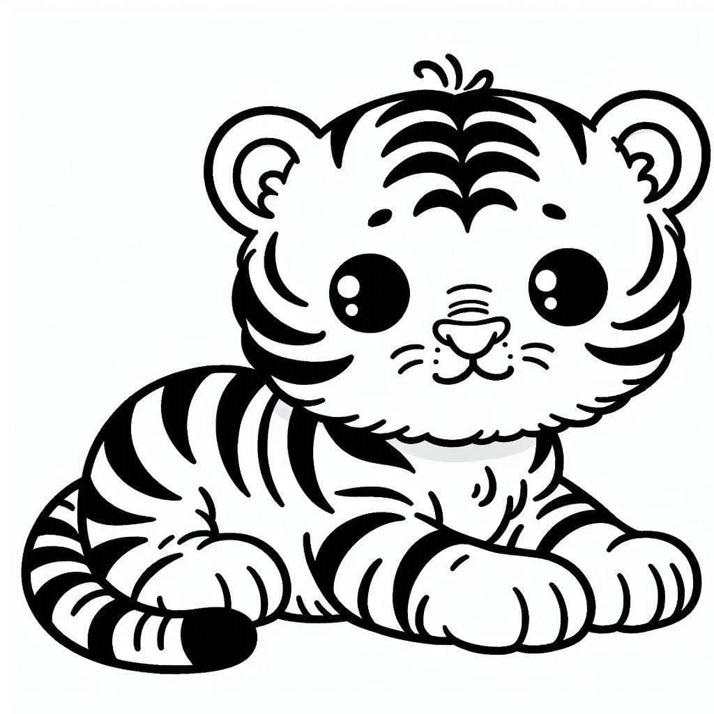 Tigre Pour les Enfants de 5 An coloring page