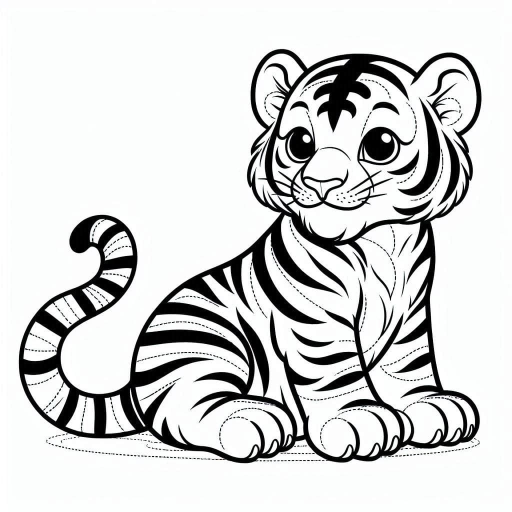 Tigre Pour les Enfants de 6 An coloring page