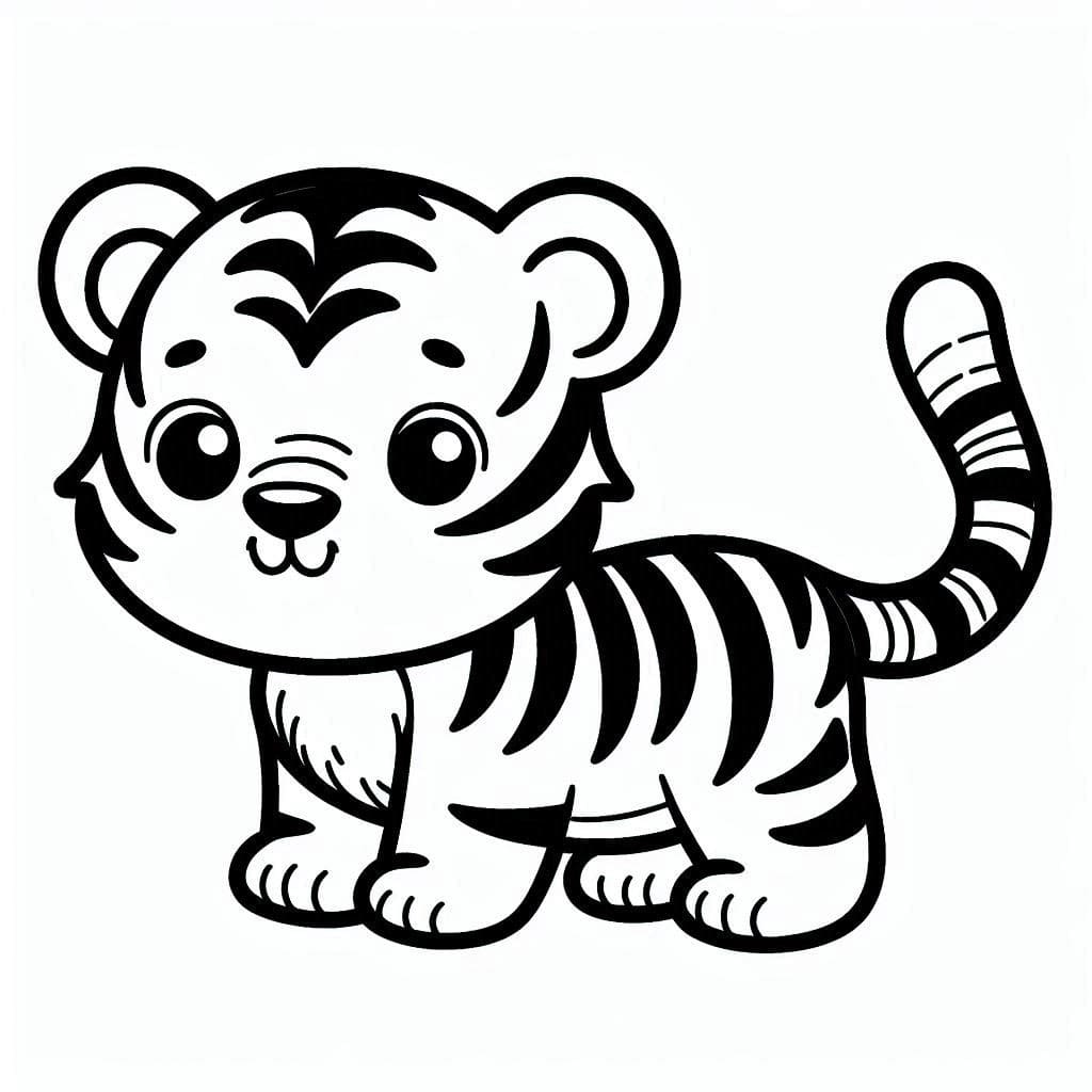 Tigre Pour les Enfants coloring page