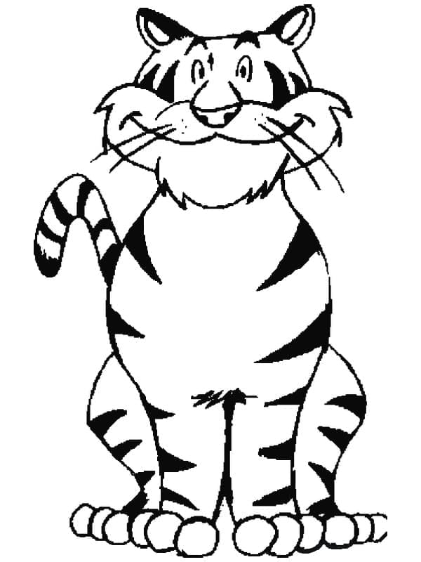 Tigre Souriant coloring page