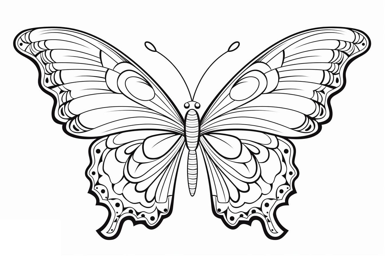 Très Beau Papillon coloring page