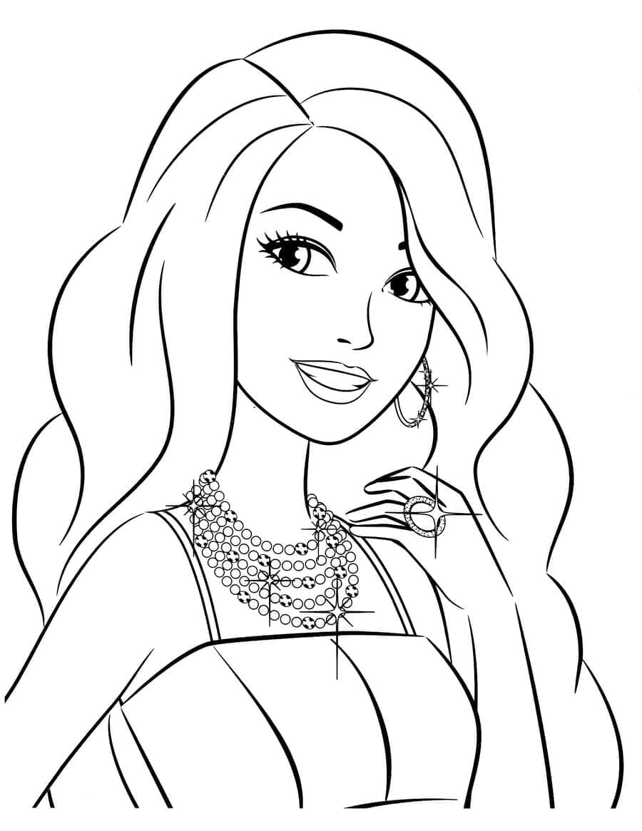 Très Belle Barbie coloring page