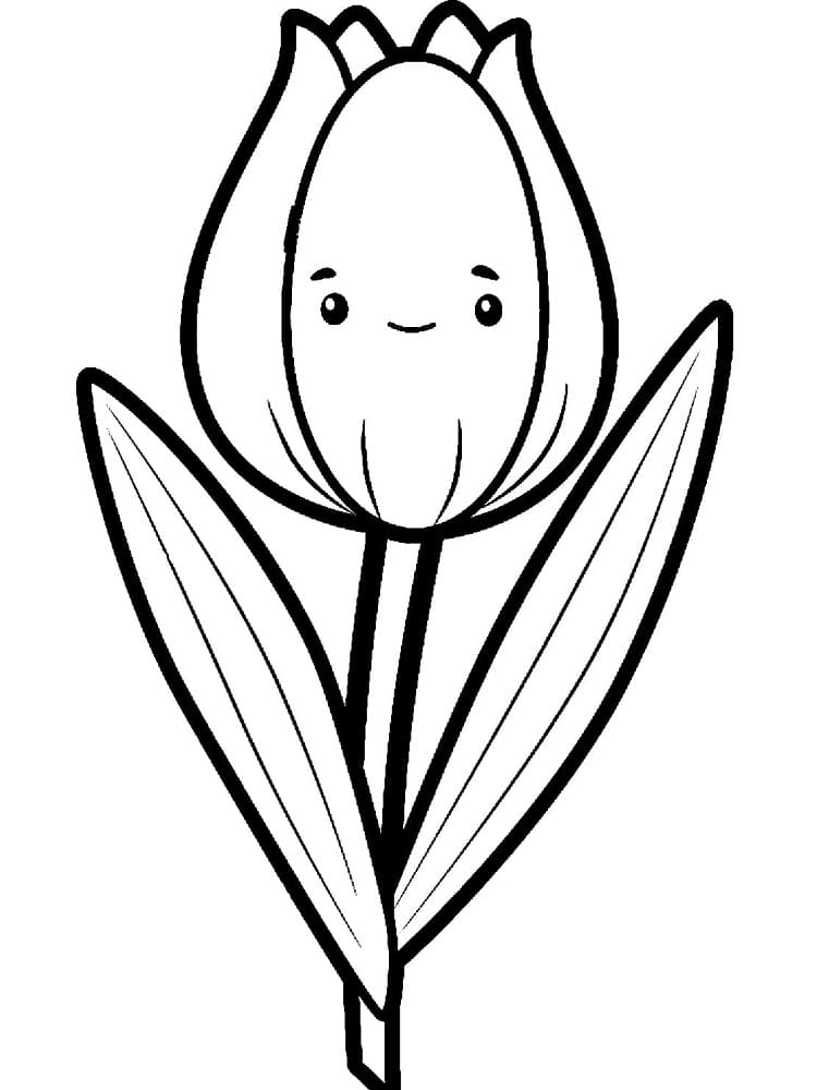 Tulipe de Dessin Animé coloring page
