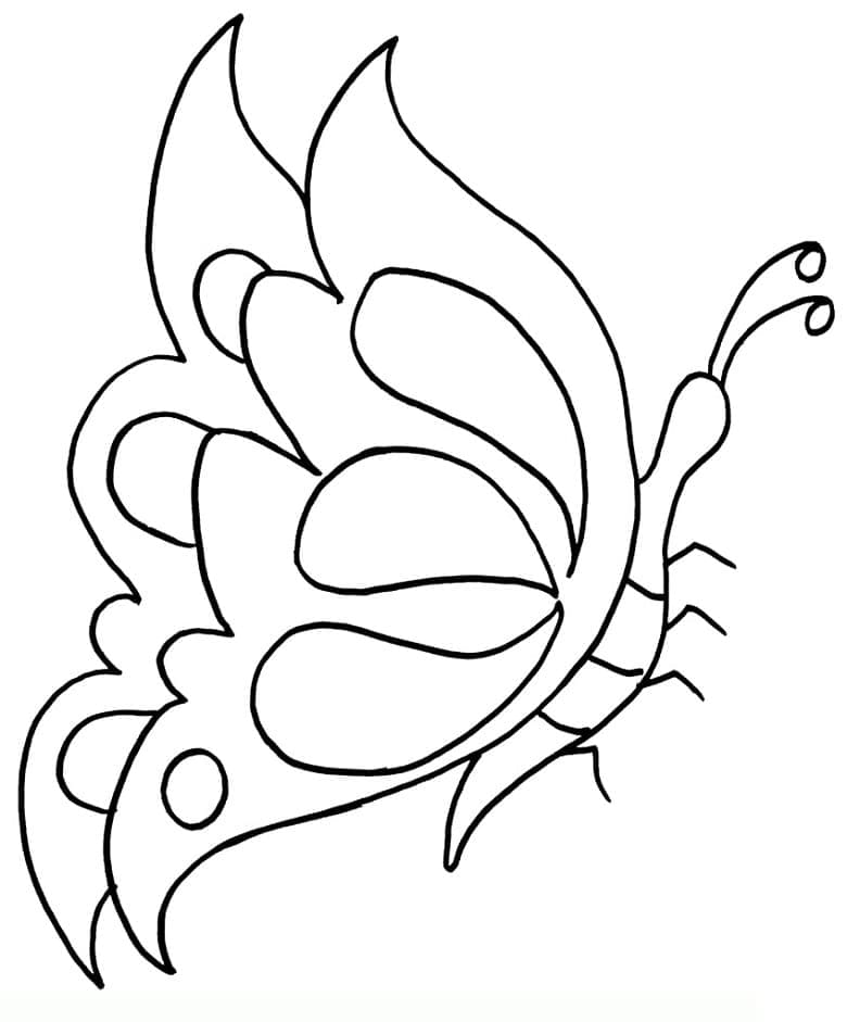 Un Beau Papillon coloring page
