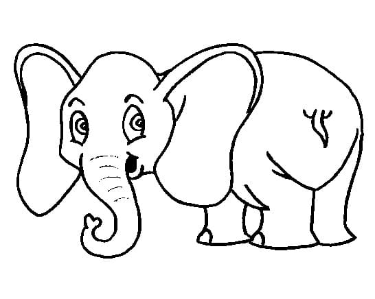 Un Bébé Éléphant coloring page