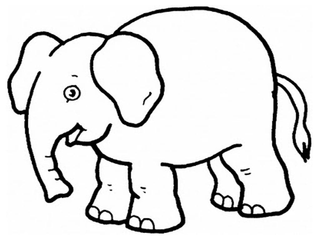 Un Éléphant Mignon coloring page