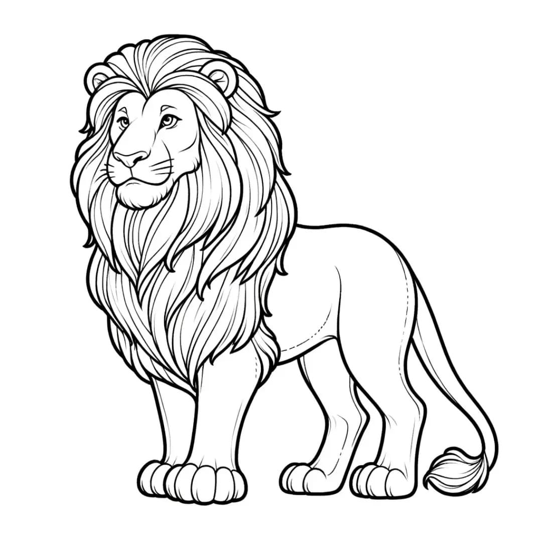 Un Lion Impressionnant coloring page