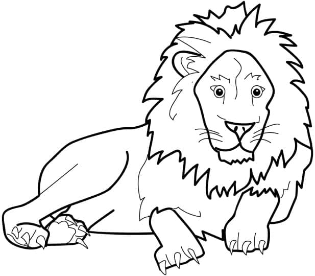 Un Lion coloring page