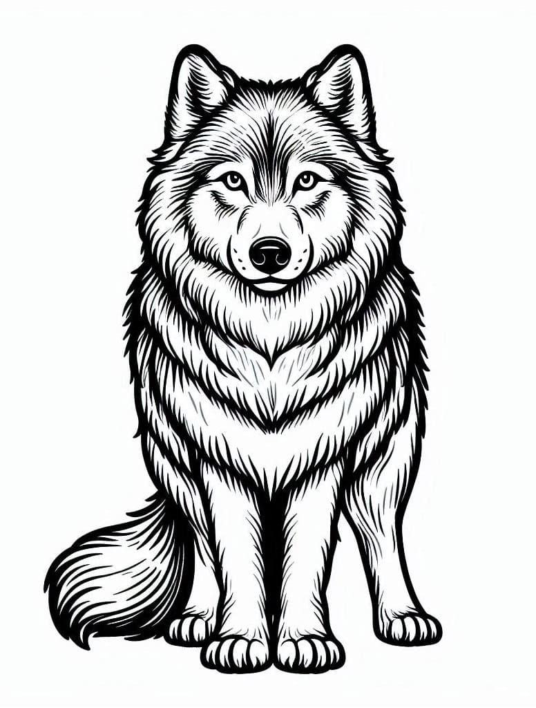 Coloriage Un Loup Incroyable