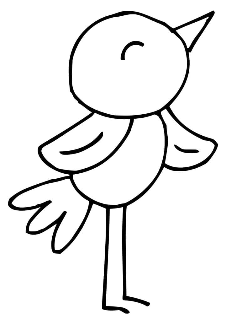 Un Oiseau Facile coloring page