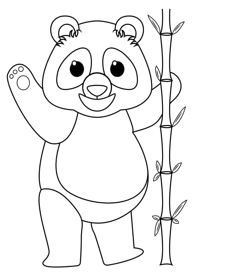 Un Panda Amical coloring page