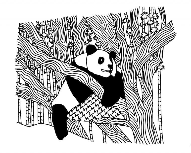 Coloriage Un Panda Géant
