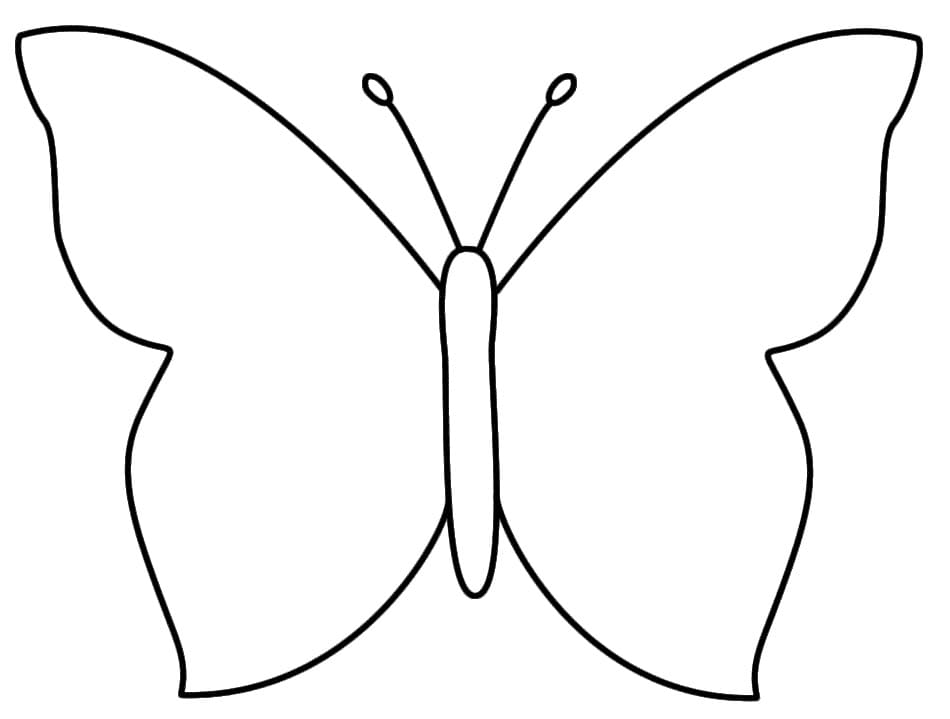 Un Papillon Facile coloring page