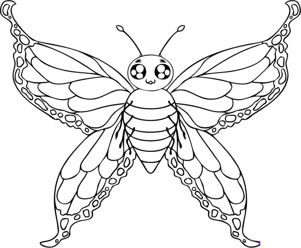 Un Papillon Mignon coloring page