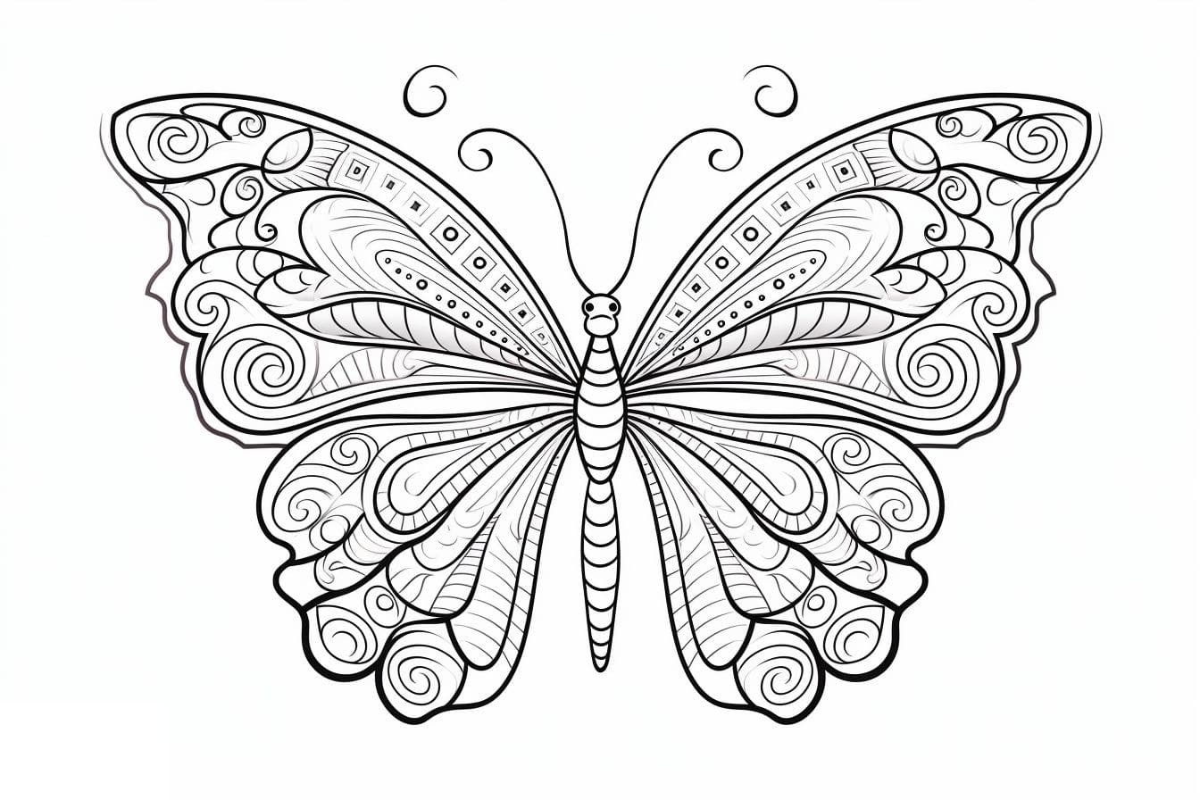 Un Papillon coloring page