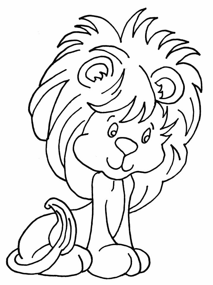 Un Petit Lion coloring page