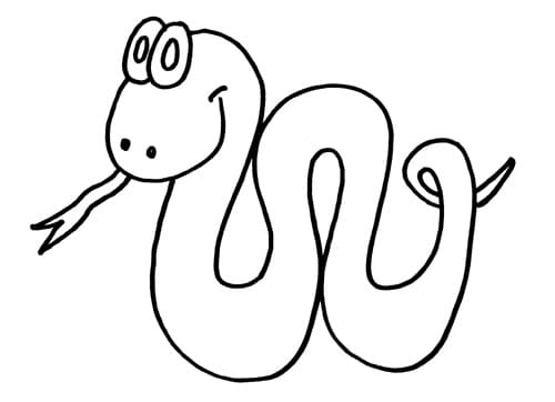 Un Serpent Heureux coloring page