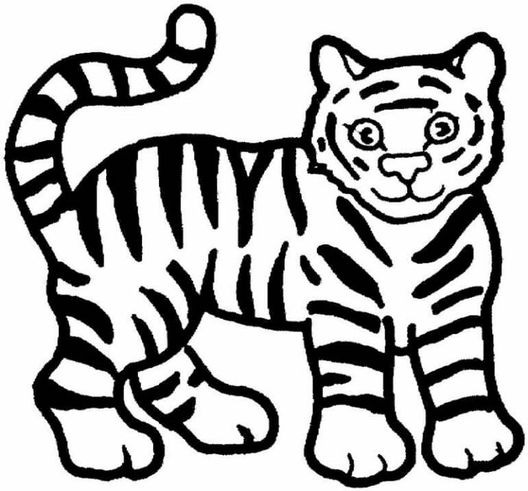 Un Tigre Mignon coloring page