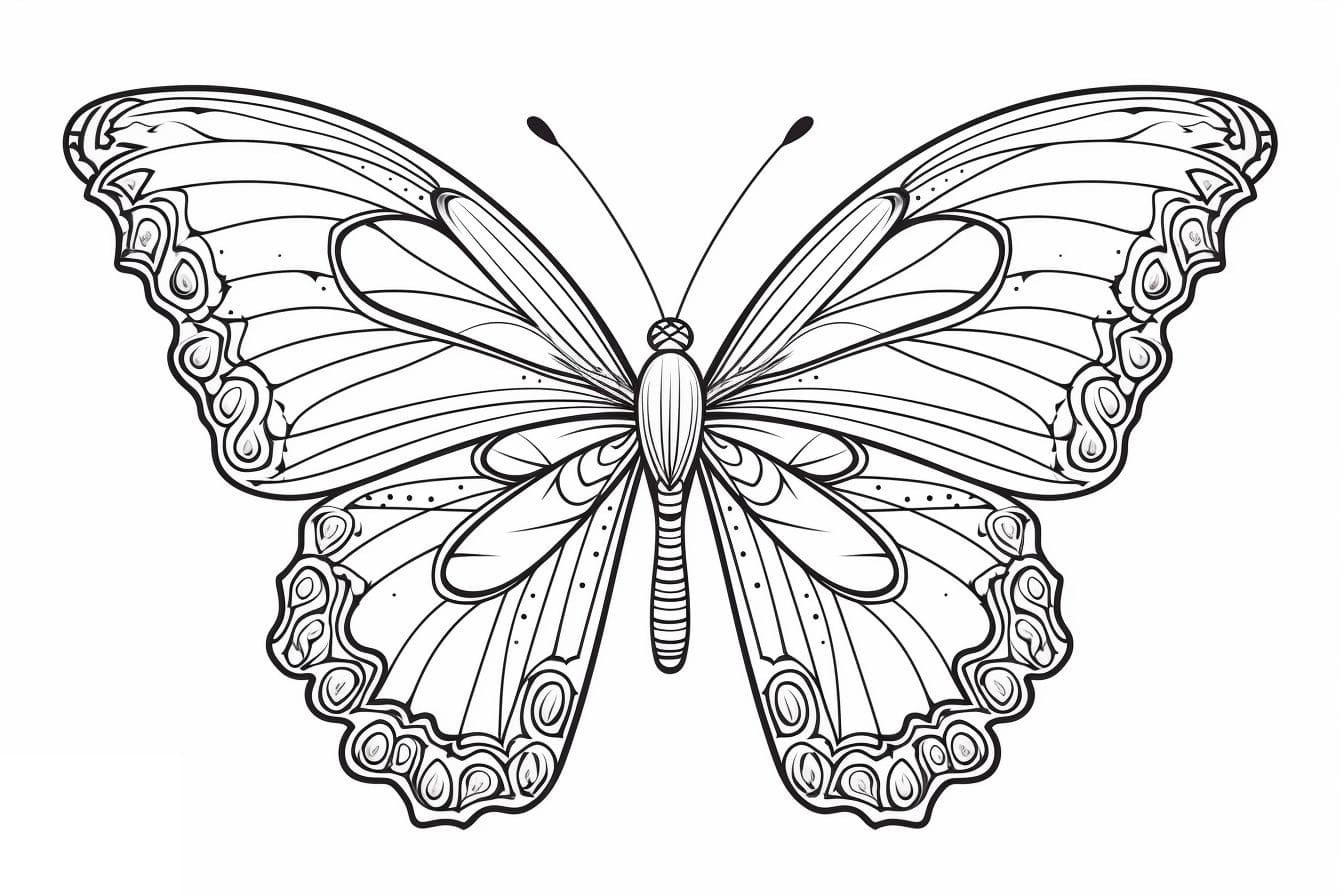 Un Très Beau Papillon coloring page