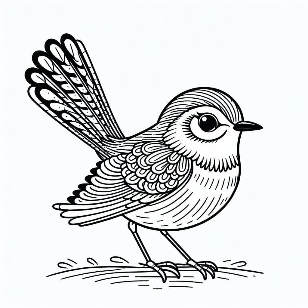 Un très bel oiseau coloring page