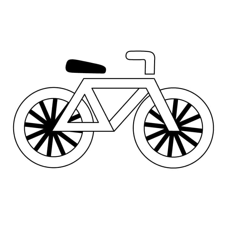 Une Bicyclette coloring page